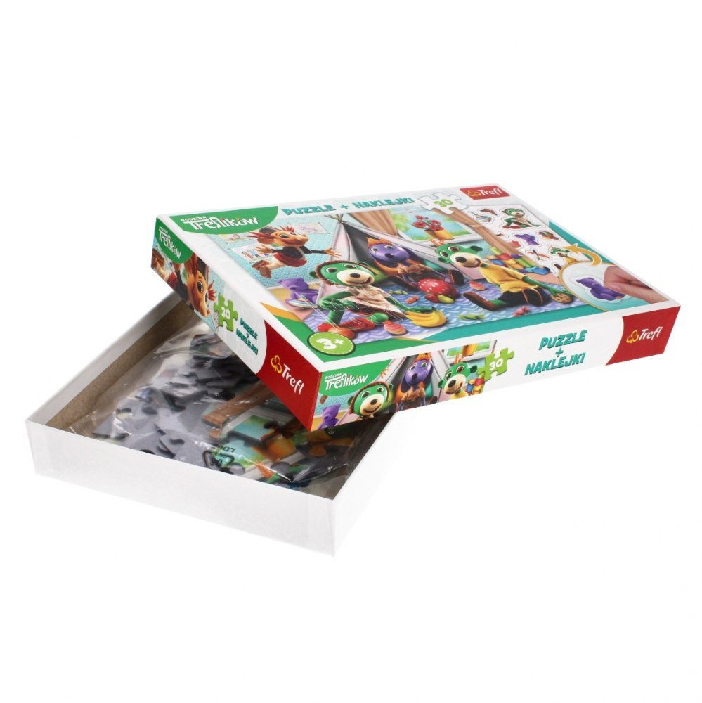 PUZZLE 30 ÉLÉMENTS AVEC AUTOCOLLANTS TREFLIK FAMILY TREFL 90989